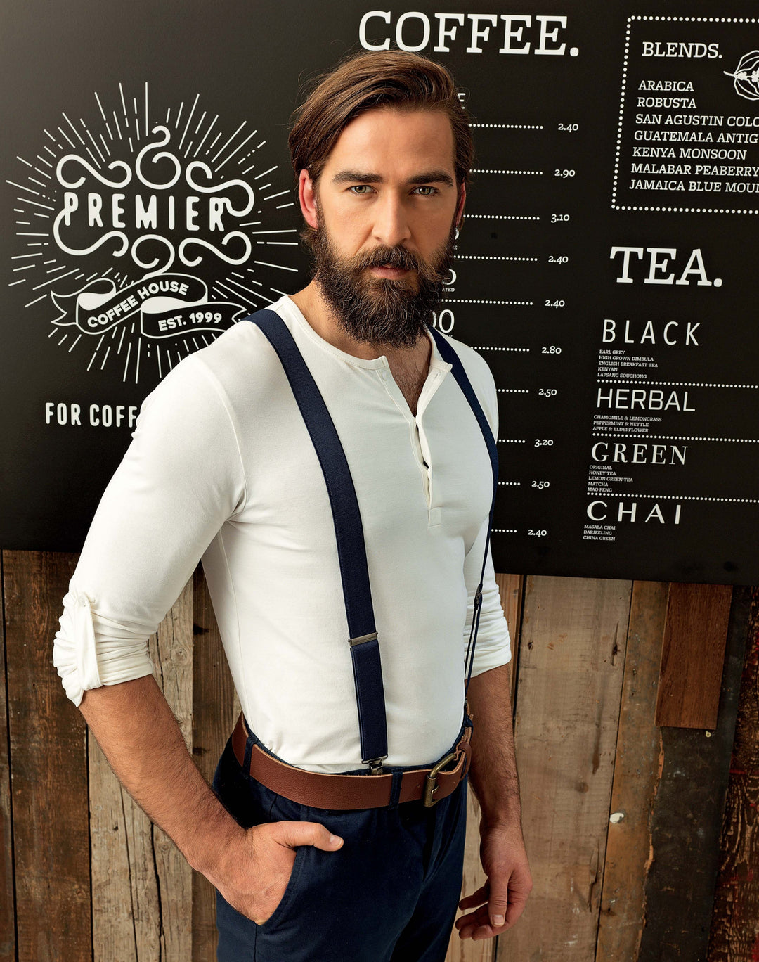 Bretelles de serveur noires