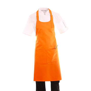 tablier a bavette orange pas cher