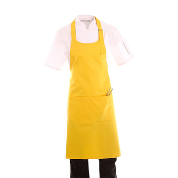 tablier de boulanger a bavette jaune