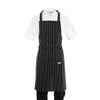 Tablier de Cuisine à Bavette Noir Rayures Blanches - EGOCHEF