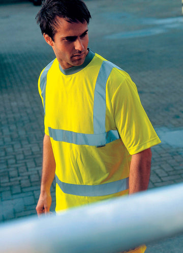 Tee-Shirt de Travail Homme Fluo Jaune HIVI - DICKIES I AMBIANCE
