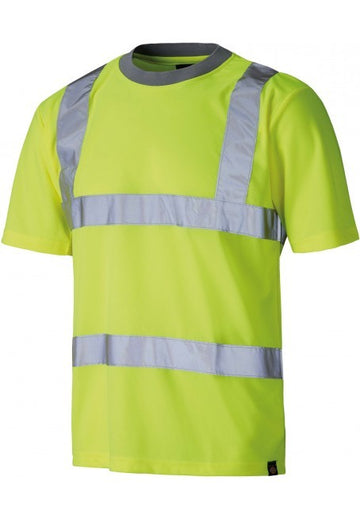 Tee-Shirt de Travail Homme Fluo Jaune HIVI - DICKIES