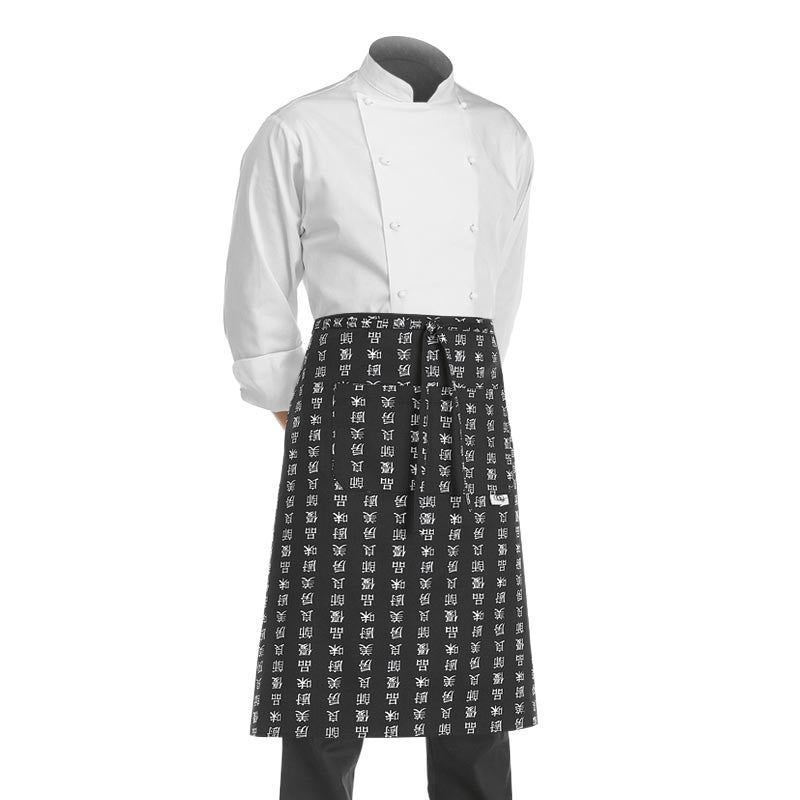 tablier de cuisine demi chef motif chinois ou chen da