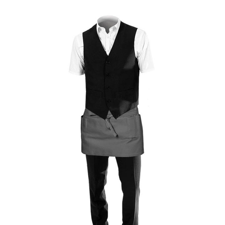 Tablier de barman gris acier - court 26 cm - Toptex