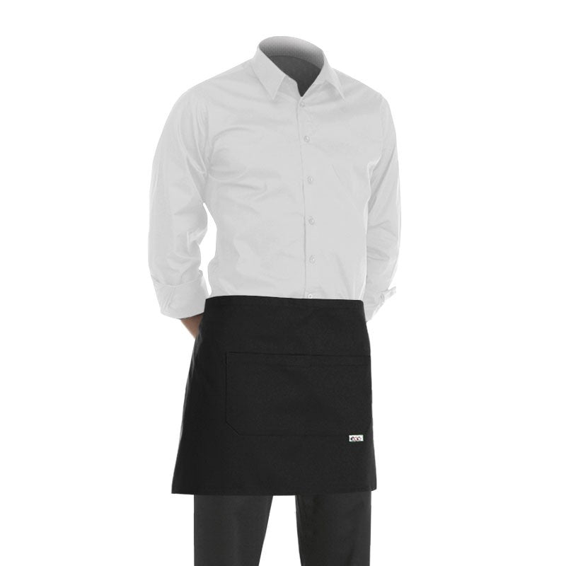 tablier de cuisine noir ou tablier de barman noir de 40cm