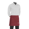 Tablier de Cuisine Court Bordeaux Fines Rayures Blanches - EGOCHEF