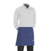 Tablier de Cuisine / Barman Court Bleu Fines Rayures Blanches - EGOCHEF
