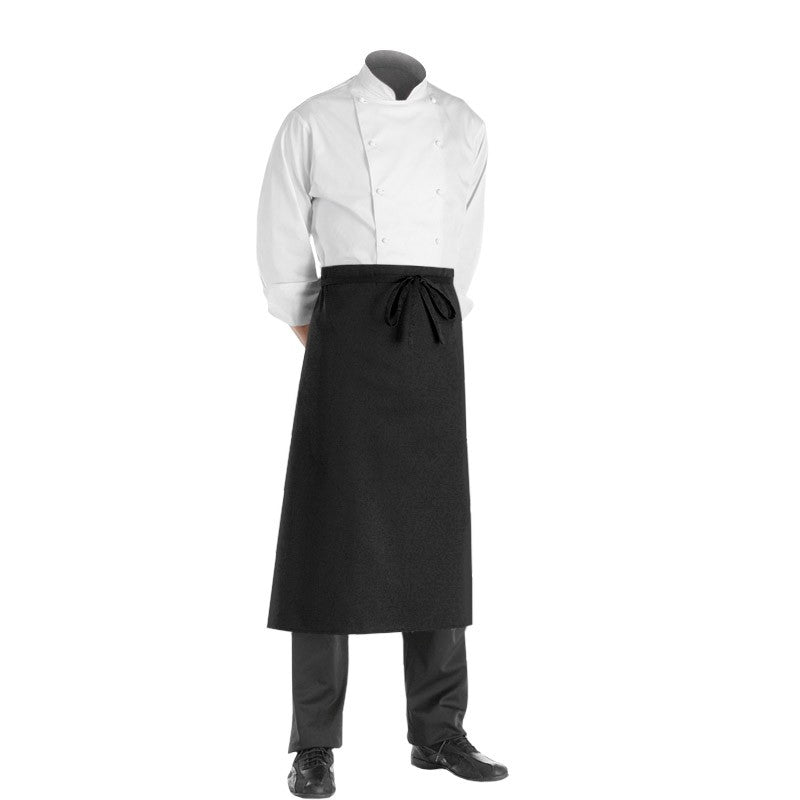 Tablier de service noir Long Chef 90cm