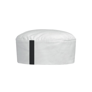 Calot blanc avec une bande noire