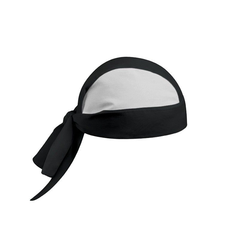 bandana de cuisinier bicolore noir et blanc