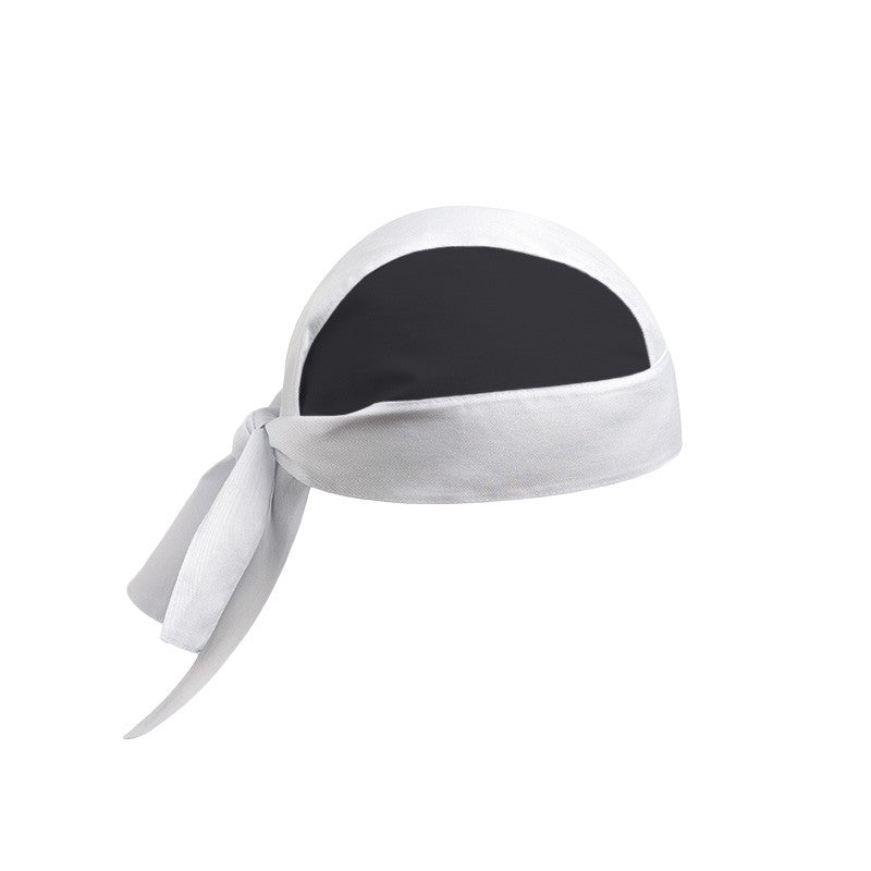 bandana de cuisinier bicolore blanc et noir