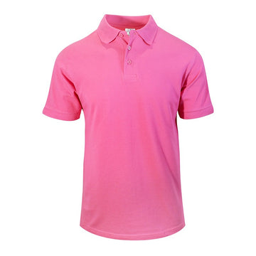 Polo homme rose face avant manches courtes