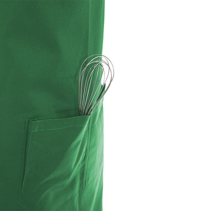 tablier vert à double poche ventrale