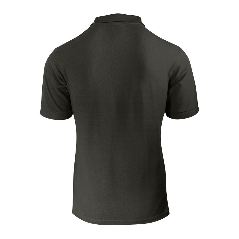 Polo homme gris foncé vue de dos