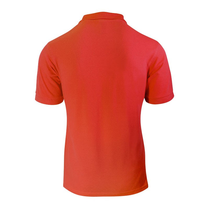 polo manches courtes de couleur rouge pour homme vue de dos