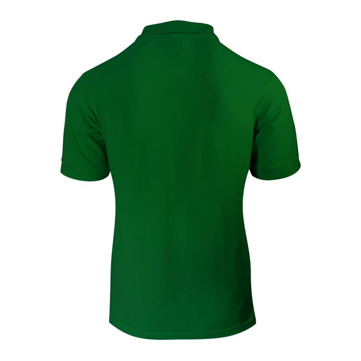 Polo homme de couleur vert vue de dos cintré