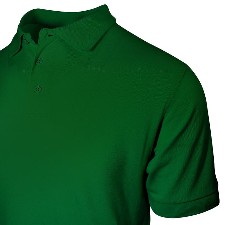 Polo vert petit prix pour les hommes détail au niveau du col