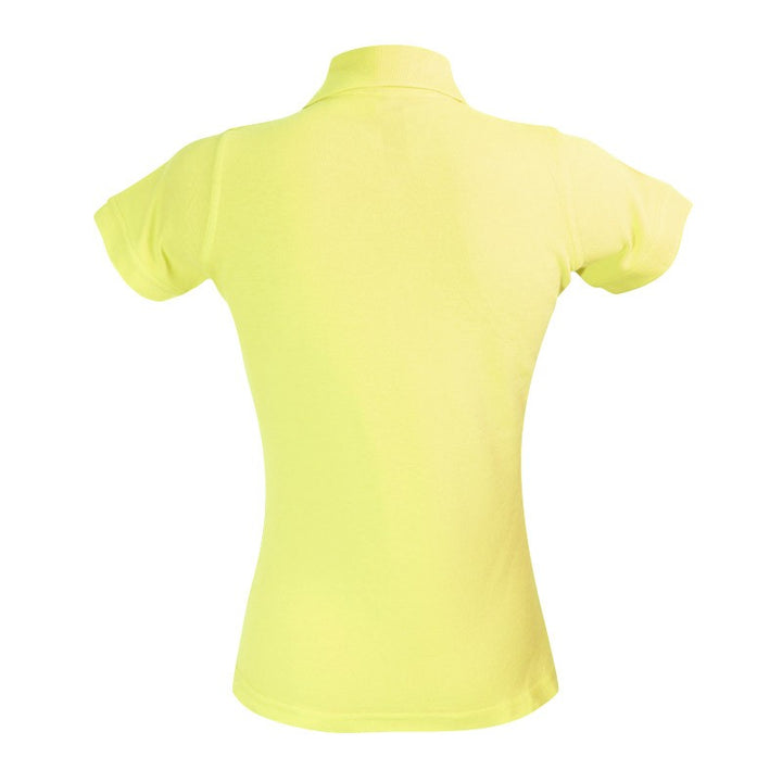 Polo femme vert lime vue arrière