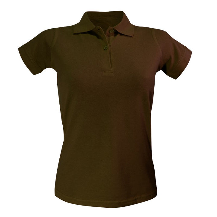 Polo marron femme coupe droite