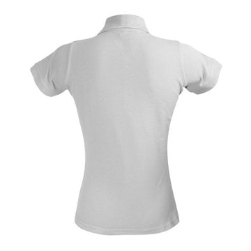 Polo femme de couleur gris chiné vue face arrière