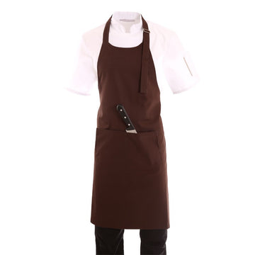 tablier à bavette marron pour professionnel et particulier