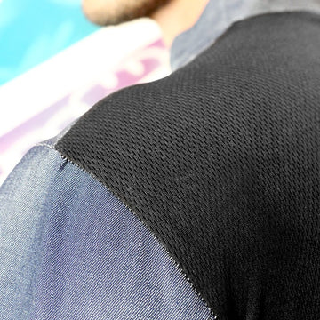 Veste Jean pour l'été en Manches Courtes avec Dos Respirant