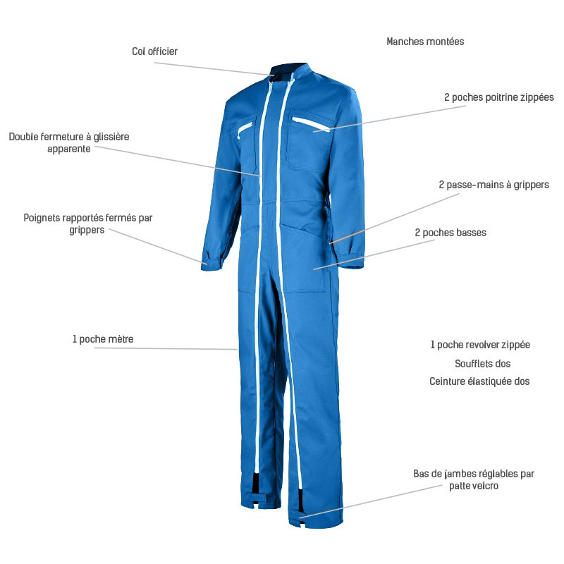 Combinaison de Travail Bleue Innovations Techniques BUGATTI 5BAG80CP