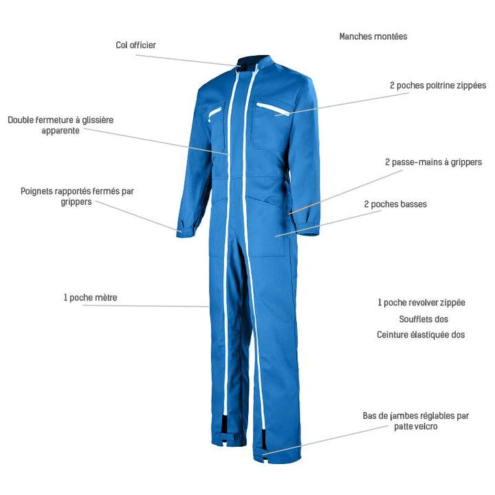 Combinaison de Travail Bleue Innovations Techniques BUGATTI 5BAG80CP