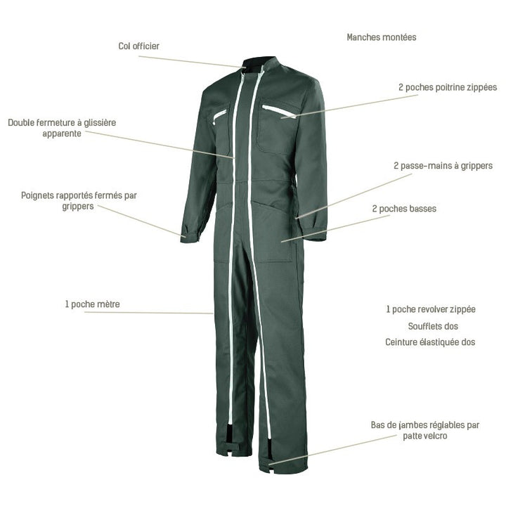 Combinaison de travail Innovations Techniques VERT FONCE 5BAG80CP
