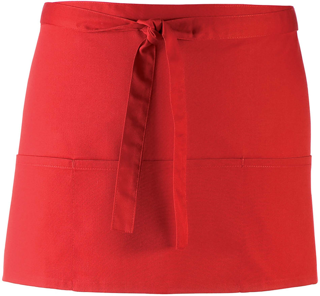Tablier 3 poches rouge