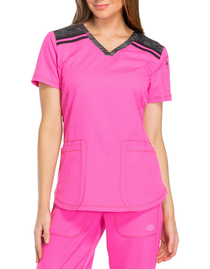 Blouse médicale col v rose Dickies