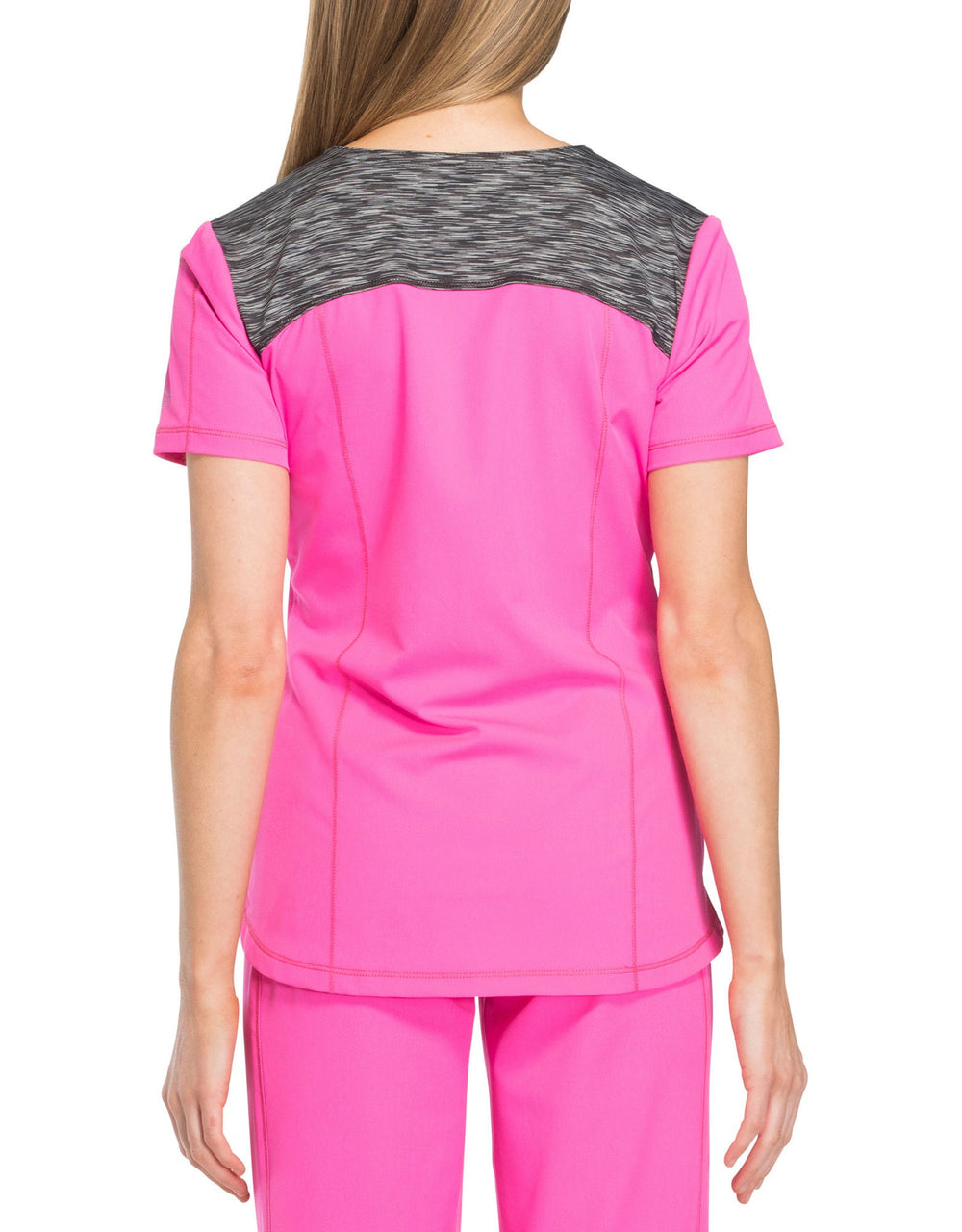Blouse médicale rose détail dos