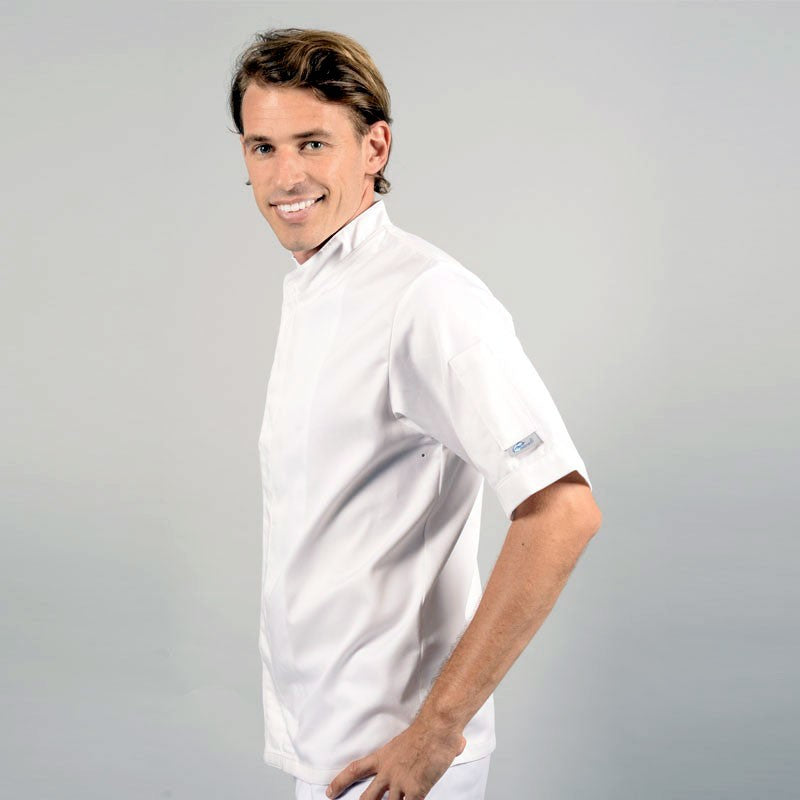 Veste de cuisine grande taille blanche poche à stylo