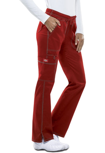 Pantalon pour femme Dickies taille basse rouge