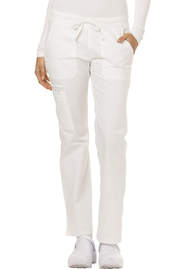 Pantalon médicale Dickies taille basse de couleur blanche