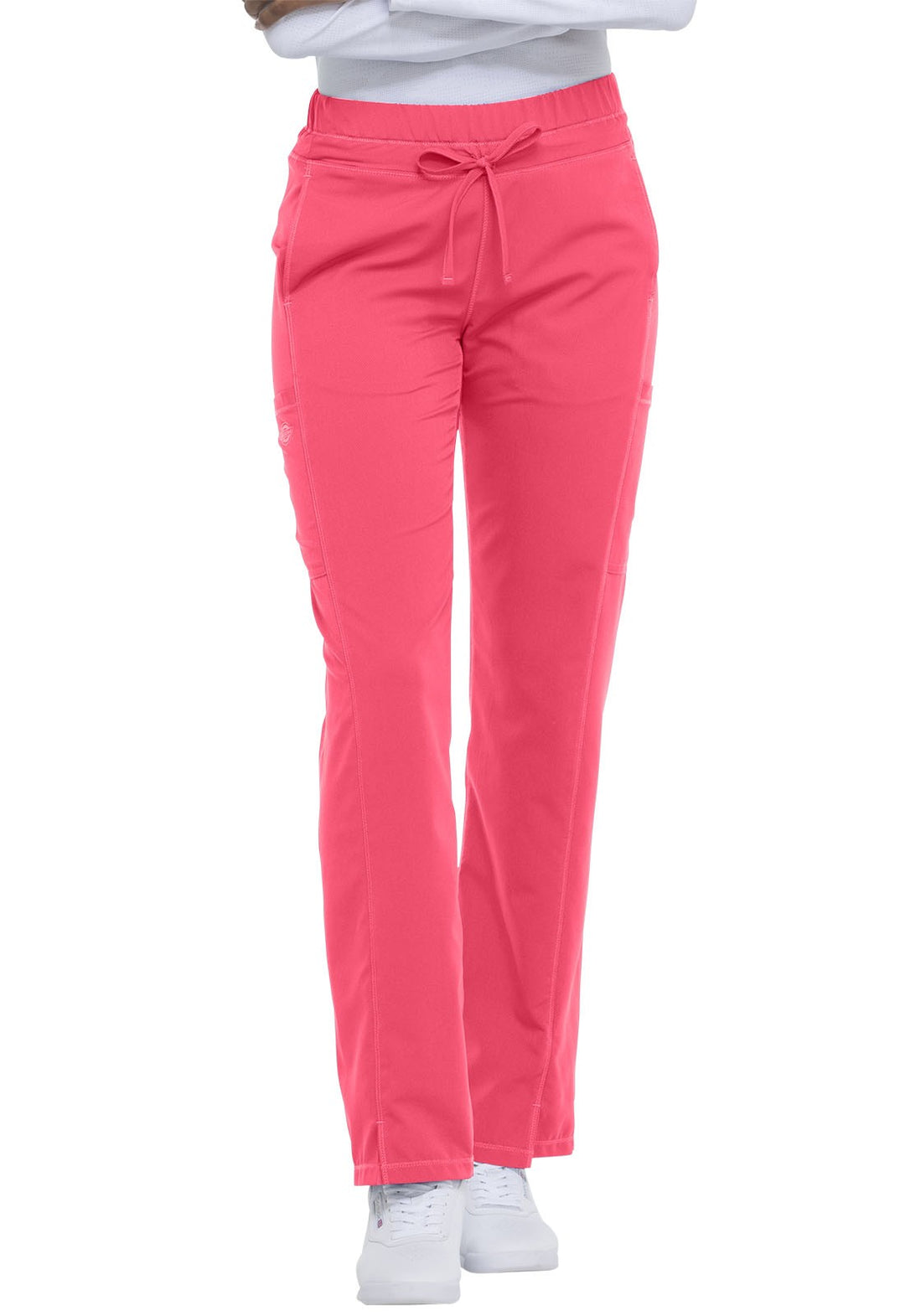 Pantalon médicale Rose droit à taille haute avec cordon de serrage Dickies