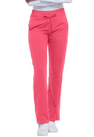 Pantalon médicale Rose droit à taille haute avec cordon de serrage Dickies
