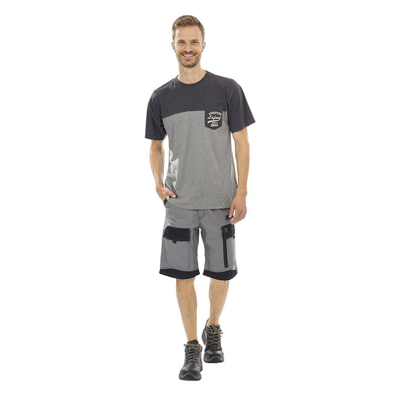 Bermuda de travail gris Lafont et son tshirt Lafont