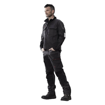 Tenue complète gris charbon/Noir marque Lafont pantalon de travail et blouson
