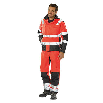 Blouson de travail homme ou femme orange fluo tenue complète