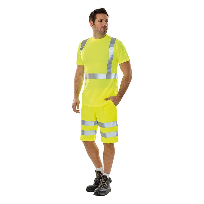 Tenue complète pantacourt et tshirt Jaune fluo Hivi Lafont