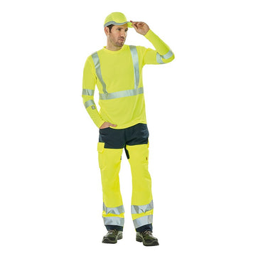 Tenue complète pantalons de travail Lafont Fluo Jaune et noir