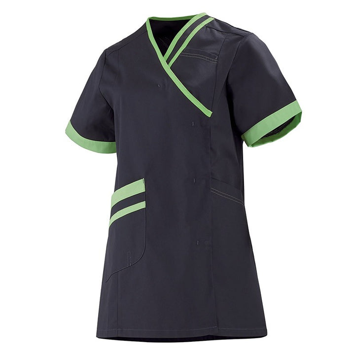 Tunique esthéticienne noire et verte Lafont