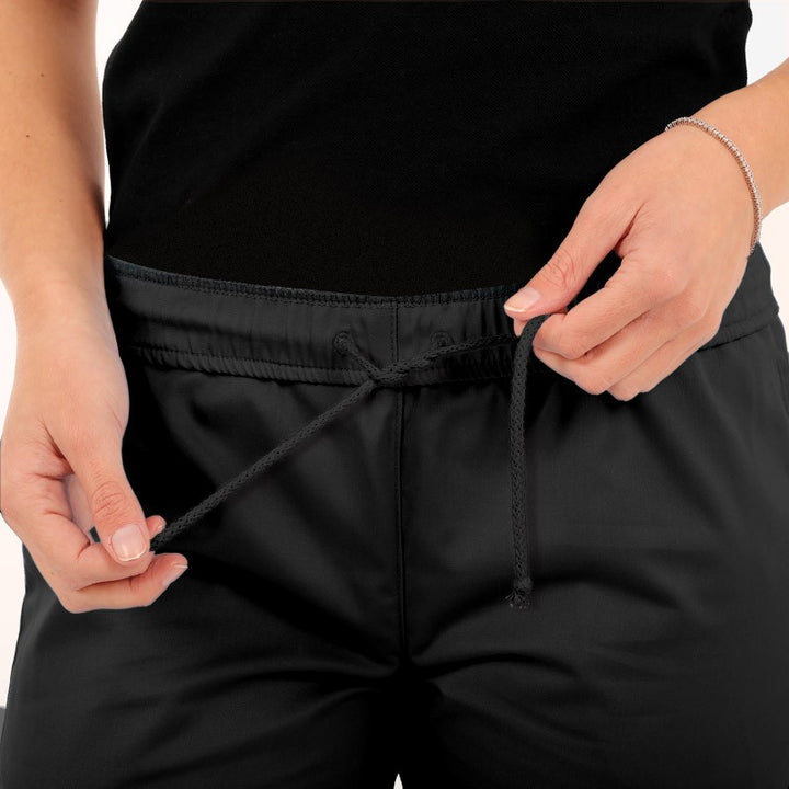 Pantalon esthéticienne Noir Manelli réglable cordon de serrage