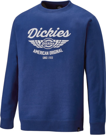 Sweatshirt de Travail Everett Dickies Bleu marine sérigraphie blanche