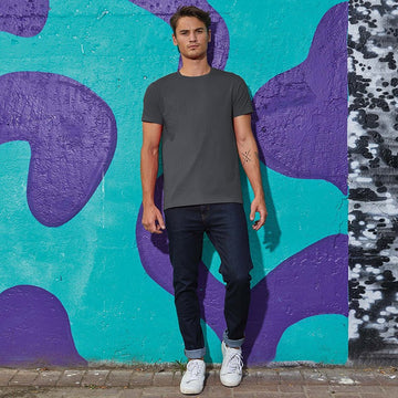 Tee-shirt de Travail Coton Homme Gris Foncé - TOPTEX Manches Courtes