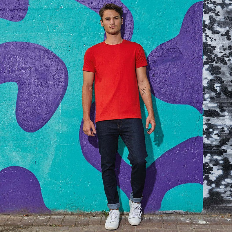 Tee-shirt de Travail Coton Homme Rouge - TOPTEX Lavable à 40°C en machine