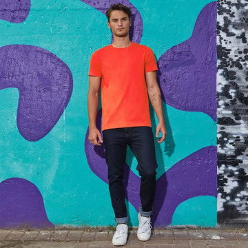 Tee-shirt de Travail Coton Homme Orange Sunset - TOPTEX Manches courtes