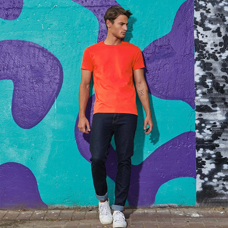 Tee-shirt de Travail Coton Homme Orange Sunset - TOPTEX Lavable à 40°C en machine