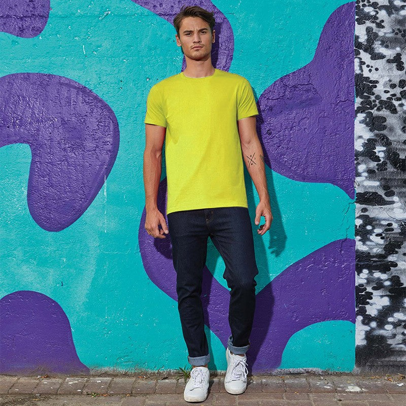 Tee-shirt de Travail Coton Homme Vert Lime - TOPTEX Manches courtes